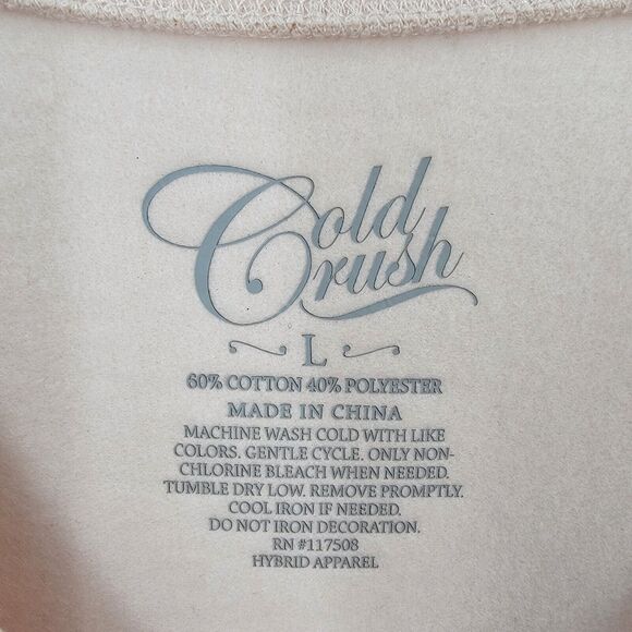 Cold Crush Sweatshirt Juniors Large Caffeine Queen Soft Fleece Pullover NEW - Picture 8 of 9